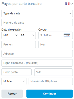 Renseigner les informations banquaire pour payer Renseigner les informations banquaire pour payer